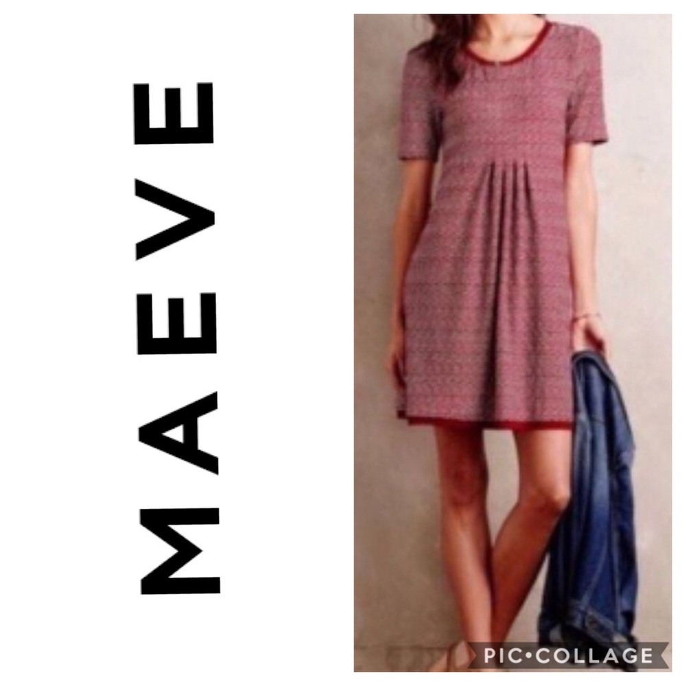 Maeve Short Sleeve Zipper Back Mini Dress Size XS